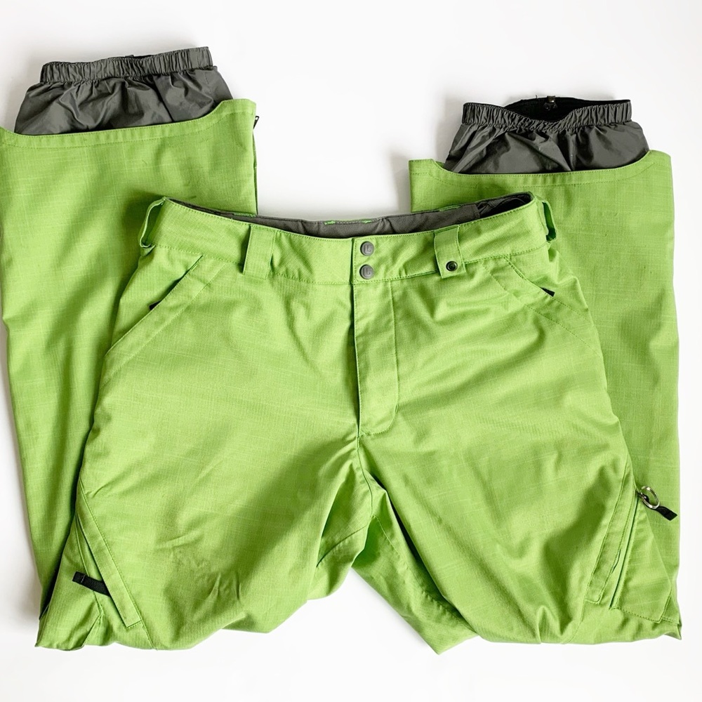 BURTON LOP Lime Green Cargo Snowboard Ski Pants S
